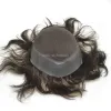 Toupees 100% Human India Hair Base 8*10Inch Top Swiss Lace With Around Thin Skin 6Inch Hair Length Stock Men Toupee