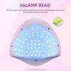 UV LED -lamp voor nageldroger manicure met 1 m kabelnagel drooglamp 66leds UV gel vernis met LCD -display UV -lamp voor manicure 240318