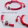 La Monada S 999 puro argento sterling zodiaco cinese corda rossa bracciali donna filo per corda linea mano 240315