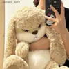 Мягкие плюшевые животные Anger Bunny plushie с длинными ушками кролика, плюшевые игрушки Kawaii Bunny, плюшевые детские куклы для детей, подарок L240322