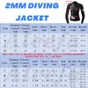 Wetsuit Women Neoprene 2mm jacka och dykbyxa Slim Swimsuit gratis dyk 2st. Set 240321