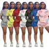 European American hot selling women's sexy letter printing imitation cotton short-sleeved shorts two-piece suit