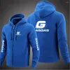 Sweats à capuche pour hommes motos GasGas 2024 impression couleur unie fermeture éclair à capuche à manches longues veste décontracté sweat à capuche pull hauts