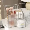 Storage Boxes With Brush Makeup Holder Box Drawer Lipstick Display Clear Cosmetic Dustproof Lid Organizer