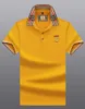 2024 Summer New Polo Shirt Men's Embroidered Short sleeved T-shirt Large Fashion T-shirt Polo Collar Men's Solid Color