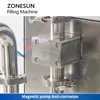 Zonesun máquina de enchimento de líquido, equipamento de engarrafamento de mel, bomba magnética, embalagem de ketchup ZS-GTMP30L