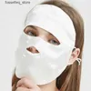 Máscaras faciais de moda Pescoço Gaiter Etiqueta recomendada protetor solar ajustável máscara facial Eaands cuidados com a pele beleza máscara facial de seda para dormir L240322