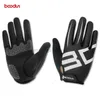 Cykelhandskar BOODUN Män Kvinnor Cykelhandskar Full Finger Gel Motocycle MTB Road Bike Bicycle Riding Mantens Gants Velo Guantes Luva Ciclismo 240322