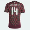 Top qualità tailandese 24 25 copa 2024 MESSICO maglie da calcio Messico Kit maglia da calcio magliette da calcio rosse e bianche CHICHARITO LOZANO C.MONTES Uniforme per uomo e bambino