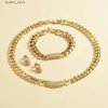 Charm Bracelets 2023 new fashion Necklace Earrings Jewelry Set for woman Gifts L240322