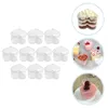 Wegwerpbekers rietjes 10 pc's hartvormige luchtbeker transparante pudding compact helder dessert mousse plastic vervangbaar tiramisu huishouden