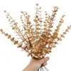 10 stks/set Decoratieve Bloemen Eucalyptus Kunstmatige Blad Niet Vervagen Plastic Nep Planten Simulatie Bruiloft Decor