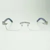 공장의 새로운 5.0 mm 끝없는 다이아몬드 유리의 직접 판매 천연 파란색 나무 다리와 56mm 투명 렌즈가있는 3524012