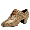 Dance Shoes Ballroom Dancing Women Leopard Soft Latin Sapatos Femininos Professional Woman Sneakers