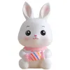 Boîtes dessin animé Piggy Banks Kids Bunny Saving Rabbit Moneybox Specie Cash Jar Pâques Animal Figurine Girl Childre