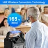 Afferido wireless per microfono wireless Xiaokoa UHF CUSHENT wireless portatile 2 in 1 microfono con display digitale a LED da 165 ft microfono 240322