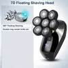 Electric Shavers 7D Mens Electric Shaver 5-i-1 Bald Mens Shaver Electric Rotary Shaver Waterproof Beauty Kit Cordless 240322