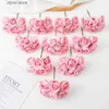 Faux Floral Greenery 6Pcs Artificial Flowers Fake Rose Bouquet For Christmas Garland Accessories Home Living Room Ornamental Flowerpot Wedding Decor Y240322