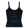 Dames T-shirt Jouw exclusieve DIY bedrukt patroon aangepaste dames zomer crop top sexy naadloos mouwloos vest top backless vest 240323