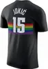 Kurzarm-T-Shirt mit Nikola 15-Basketball-Sportclub-Fans-Logo, Performance-Übungs-T-Shirts