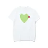 Summer Mens T-shirts CDGS Play T Shirt Commes Short Sleeve Womens des Badge Garcons broderi Heart Red Love 242