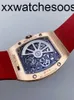 Мужские часы RicharMill ZF Factory Tourbillon Tpt Case 67-01 Корпус для часов из розового золота PaperU70S