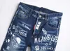المصمم جينز رجال الجينز تطريز الثقوب الموضة ثقوب الولايات المتحدة الحجم 28-36 بنطلون السوستة الهيب هوب للذكور 2024 SELL