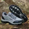 Casual Shoes Men Hiking Waterproof Leather Snow Boots Sneakers 2024 Outdoor Plush Lace-up Not Slip Climbing