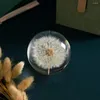 Dekoracyjne figurki Unikalna kryształowa kulka z kwiatem dodaje elegancji do przestrzeni łatwo przenośna hortensja snów fioletowa 8 cm