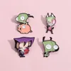 Invader ZIM Emaille Pins Benutzerdefinierte Cartoon Dib Schwein Broschen Revers Abzeichen Anime TV Serie Schmuck Geschenk für Fans Freunde