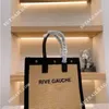 Totes Beach Shopping Bag Luxury Designer Handbag Rive Gauche Tote Mens Weave Weekend Clutch Bags Womens Fashion Canvas Bagage Crossbody Vacation Gym Axla Bag