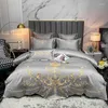 Bedding Sets European Style Set Luxury Embroidery Soft Naked Sleeping Silky Duvet Cover Pure Cotton Bed Sheet And Pillowcases