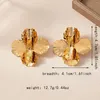 Dangle Earrings Gold-plated Multi Layer Metal Flower For Women Fashion Jewelry Exaggerated Delicate Petal Ear Accessories Gifts