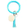 Keychains Tassel Colored Keychain Bracelet Wristlet Bohemian Style PU Leather Key Ring Accessories For Keys Bag Women Keyring Wholesale