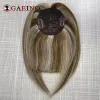 Bangs Clip in Bangs Human Hair with 2 Clips P6613# Chestnut Brown markerade Golden Blonde Natural Fringe Hair Bangs Blunt Bangs