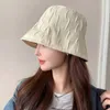 Bérets Summer Sunscreen Bucket Hat Casual Dacron Style mince Casquette de plage Protection solaire Panama Femmes Filles