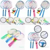 Badminton Rackets Wholesale-1 Pair Youth Childrens Sports Cartoon Suit Toy For Children B2Cshop Drop Delivery Outdoors Racquet Dhhj4