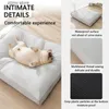 Canis Canetas Cama de luxo para animais de estimação para cães à prova d'água de alta rebote grande acolchoamento para cães Cama aconchegante para gatos Sofá Almofada Canil Tudo para cães Acessórios Y240322