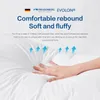 1 pz Evolon 100% antiacaro cuscino tinta unita morbido e confortevole letto camera da letto cuscino per dormire cuscino in microfibra a 5 stelle el 240320
