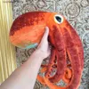 Poupées en peluche simulées poulpe orange bébé jouet en peluche pour enfants cadeau d'anniversaire pour animaux marins Q240322