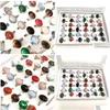 Solitaire Ring Wholesale 36Pcs/Lot Colorf Stone For Women Vintage Mix Stainless Steel Party Rings Female Charm Beautif New J Dhgarden Dhilv