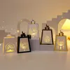 Eid Mubarak LED Light Lampy Candlestick Lampy Ramadan Dekoracja Islamska Muzułmańska Party Świeca