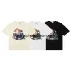 Męskie koszulki 24ss Summer Nowy krok koni Sunset Drukowana koszulka dla męskiej pary moda Wysokiej jakości Ultra Fine Cotton Casual Top H240401
