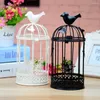 Candle Holders Large Bird Cage Candlestick Holder Europe Metal Iron Country Style Vintage Retro Tealight Home Decor (Black)