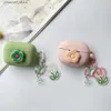 Hörlurstillbehör Färgglada blommor för Redmi Buds 4 Lite Case Cute Silicone Earphone Cover med nyckelringstillbehör Redmi Buds4Pro Covery240322