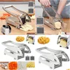 Herramientas de frutas y verduras Cortador de patatas fritas de acero inoxidable Cortador de patatas Picador multifunción con 2 cuchillas para cocinar tomates 230728 Drop Ot0Ex