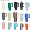 Кружки 1pc Тумблеры гаситель H2.0 из нержавеющей стали 40 унций Cups Cups с крышкой силиконовой ручки и соломы.