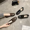 Casual Shoes Fashion Women Penny Loafer High Quality Weave Thick Bottoms Brown Woman Cute Ladies Flats Big Size Us 11