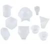 Sieradenzakjes 10-pack Harsgietvormen Grote doe-het-siliconen voor het maken van epoxy Kaarsenwas Polymeer Klei Zelfgemaakte zeep Bad