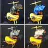 2024 Cute Rubber Toy Ornaments Yellow Duck Dashboard Decorations Bike Gadgets With Propeller Helmet Car Accessories